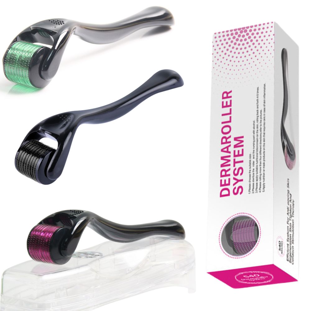 Derma Roller 0.25 - ダーママイクロニードル540,0.2mm, 0.25mm,1ピース,顔の皮膚,ボディケア,髪の成長,あごひげ用