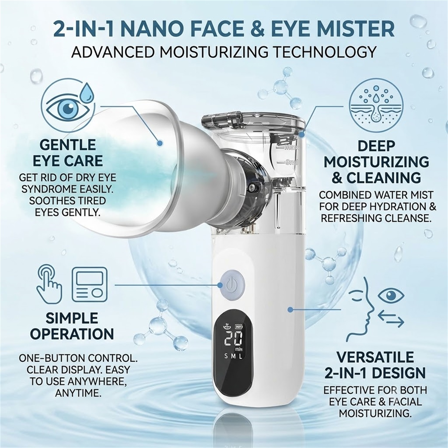 ミニポータブルフェイシャルスチーマー - ナノコールドスプレ - Facial Steamer Nano のレビューと価格