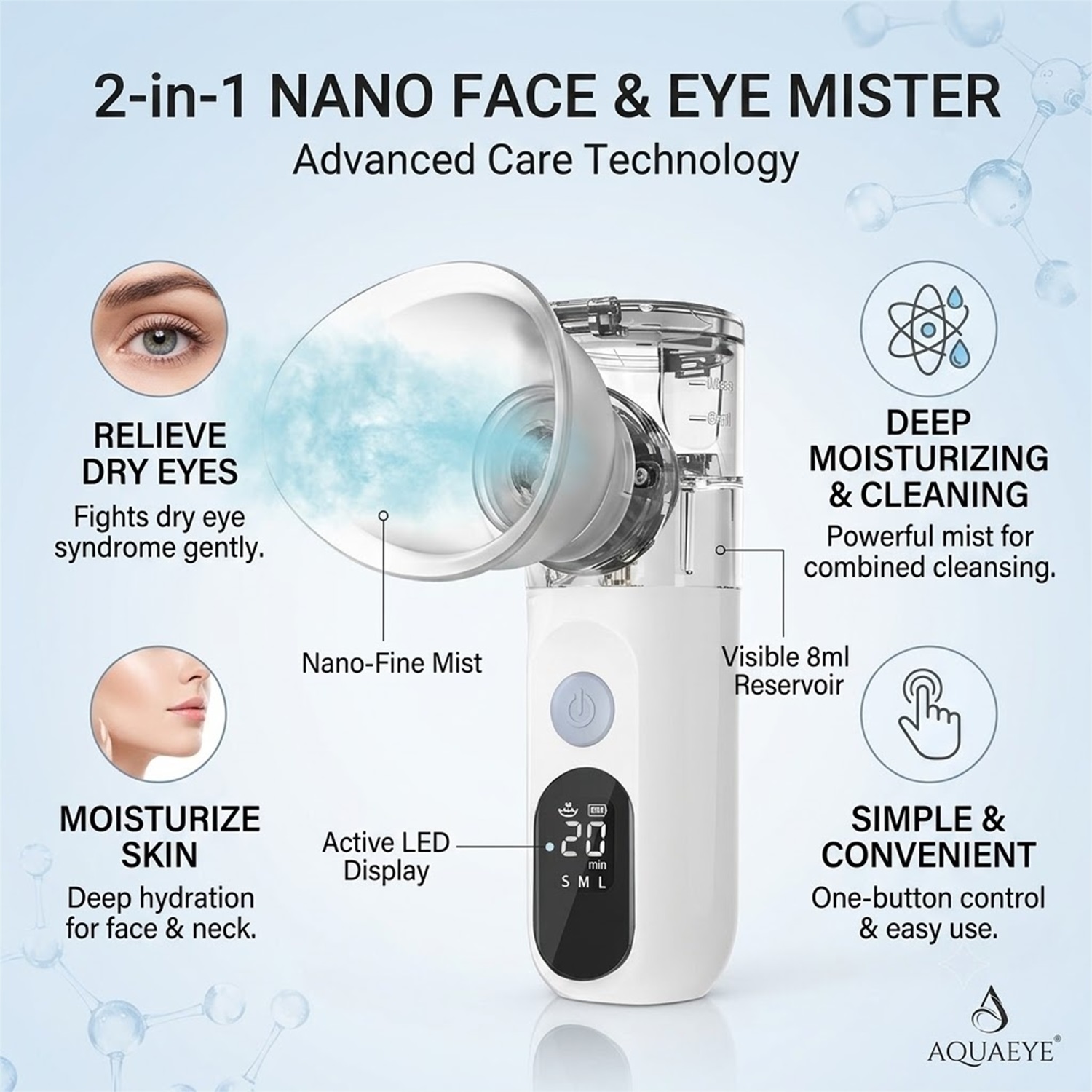 ミニポータブルフェイシャルスチーマー - ナノコールドスプレ - Facial Steamer Nano のレビューと価格