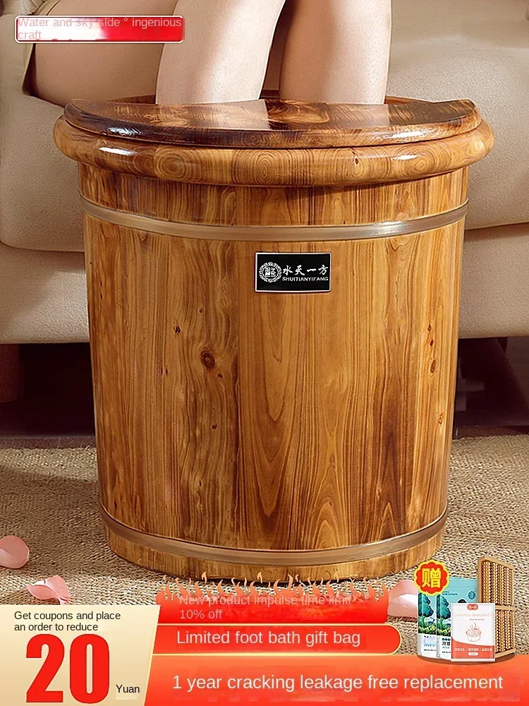 木製フットスパバレル、燻蒸療法フットバス、マッサージ機能付き - Wellness Spa And Massage のレビューと価格