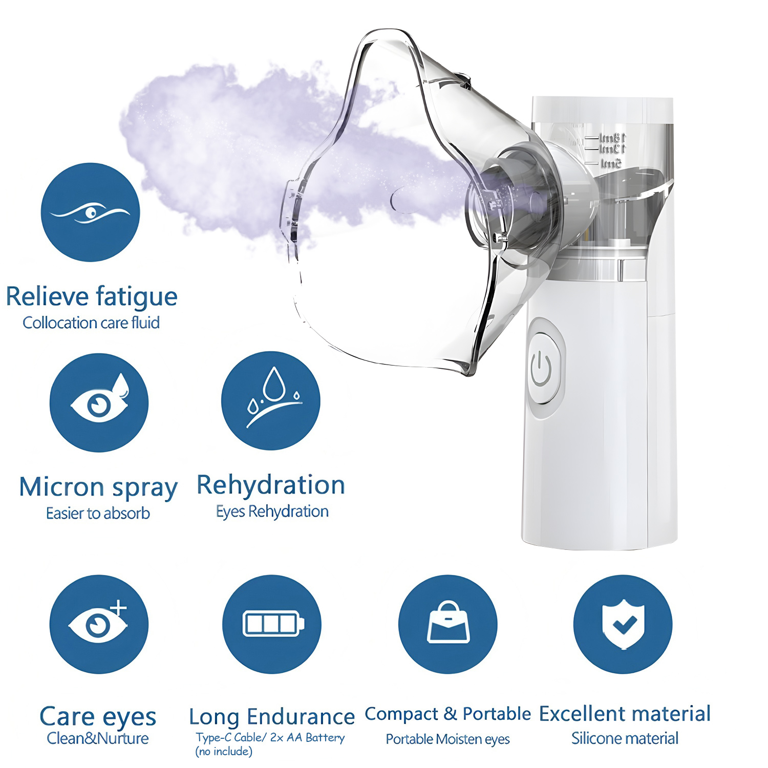 新しいポータブルフェイシャルスチーマー3段階自動洗浄ナノコー - Facial Steamer Nano のレビューと価格