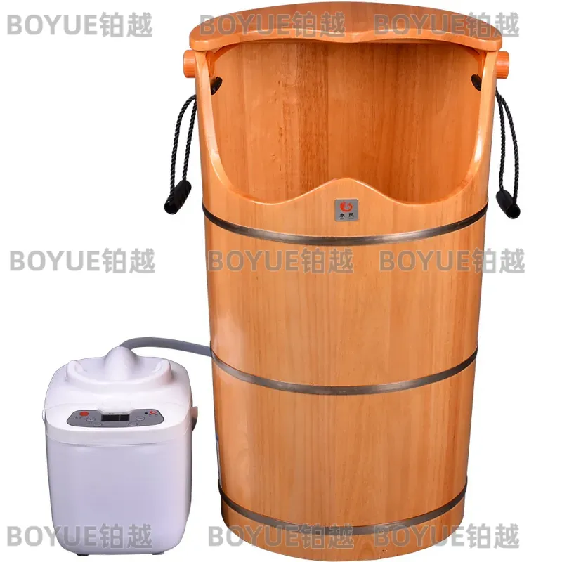 木製スチームサウナバケツとスツール付き全身汗蒸しバレルフット - Home Spa Wellness のレビューと価格