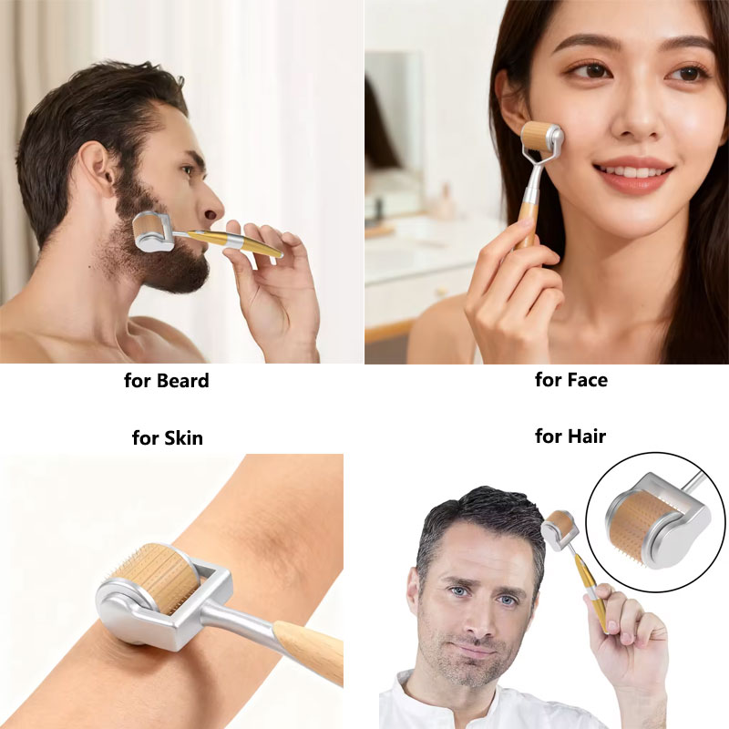 192本のチタン製ニードルを使用した、顔と体の毛の成長促進用 - Derma Roller 0.25 のレビューと価格