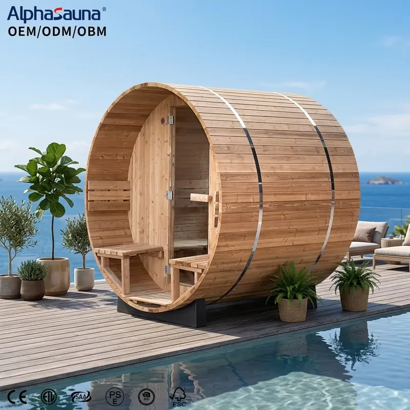 【CHIMU HOME】1人用無垢材バレルサウナキャビン モ - Home Spa Wellness のレビューと価格