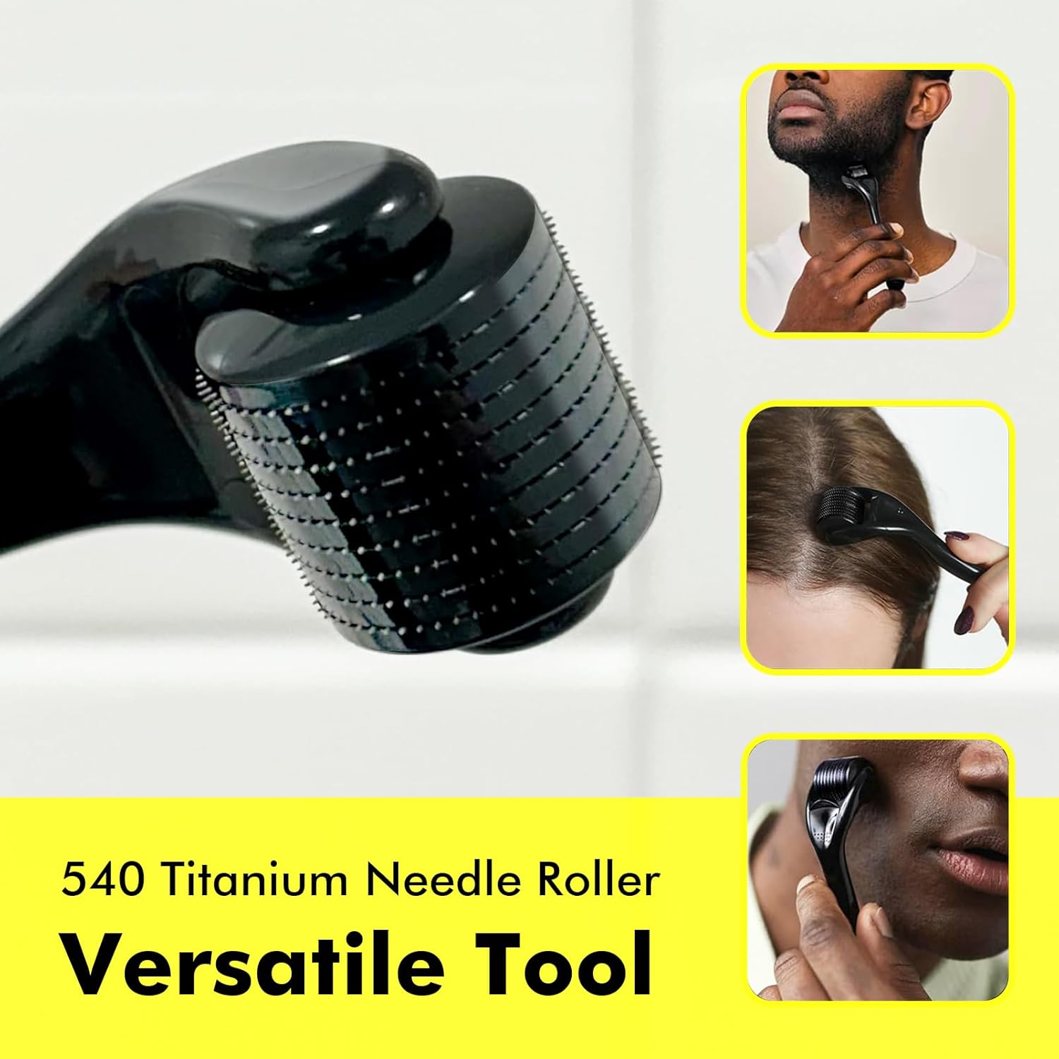 540本の針が付いた顔と体の毛の成長促進用ダーマローラー、肌 - Derma Roller 0.25 のレビューと価格